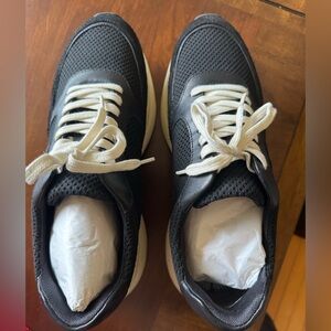 Tory Burch Black Sneakers with Cream Laces W11